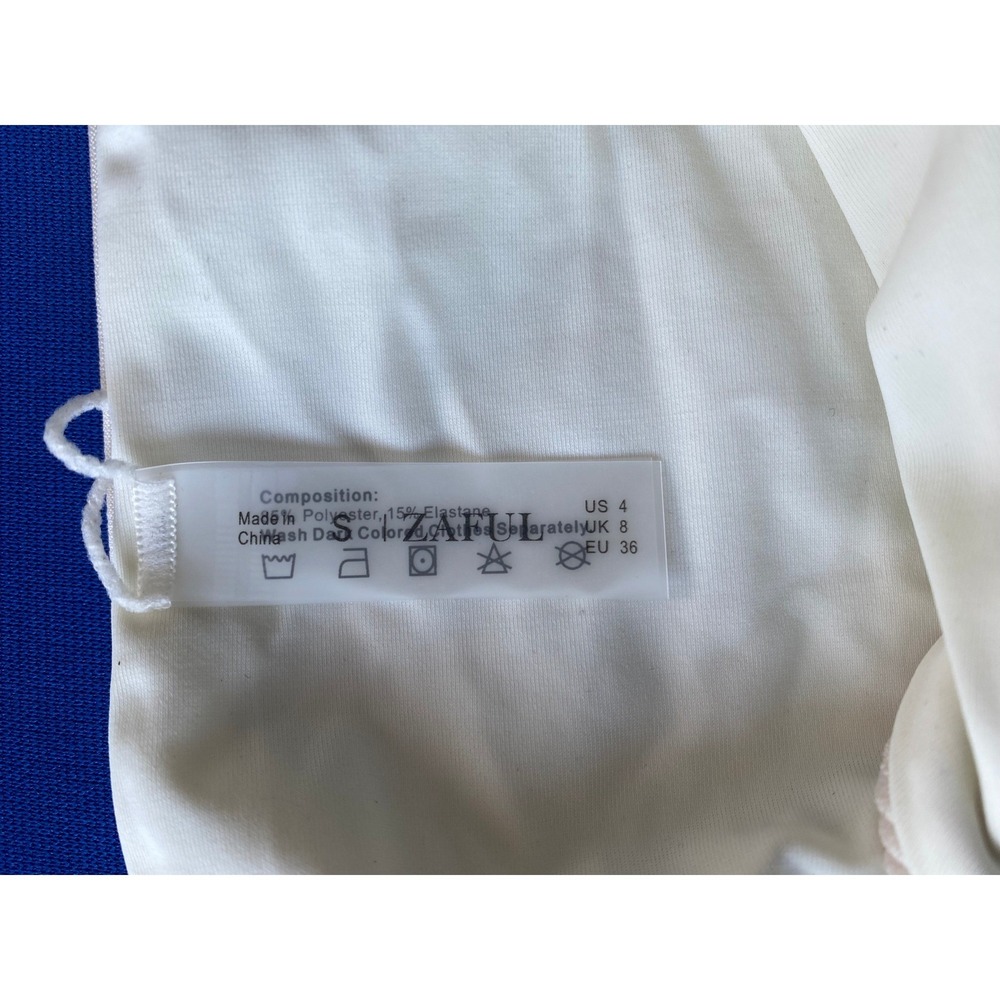 ZAFUL Ribbed Ring Detail Bikini Set Cream Off White Size Small New With Tags - Picture 7 of 7